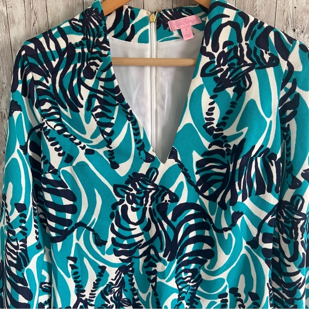 Lilly Pulitzer Devina I’m Game Zebra Print Dress 4 - Picture 3 of 5